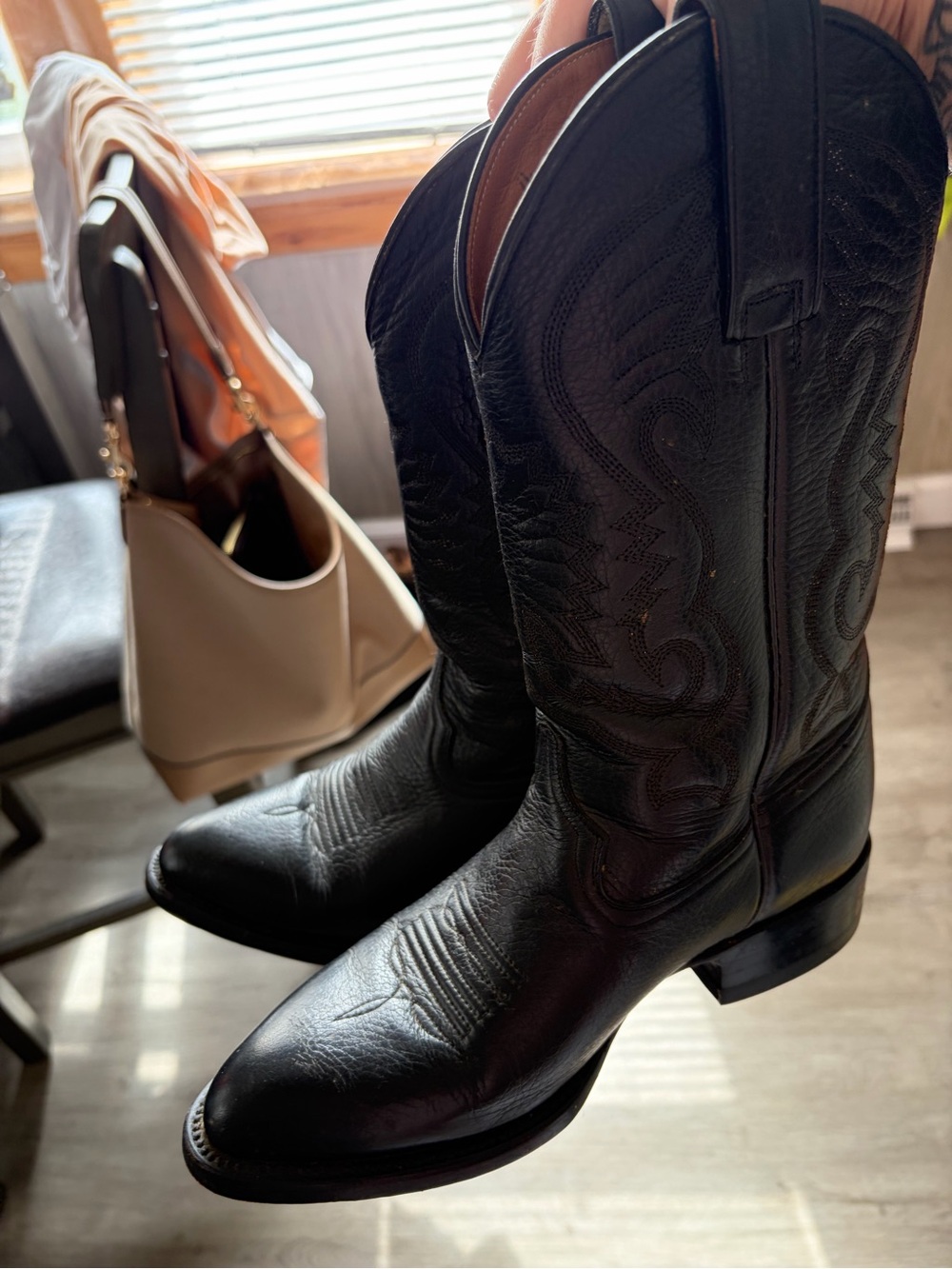 Classic Black Western Cowboy Boots - boys